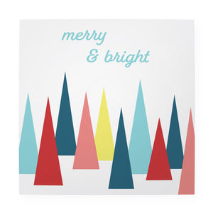 Merry & Bright Trees 10" x 10" Art Print