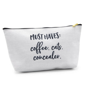 Must Haves: Coffee, Cats, Concealer Zipper Bag